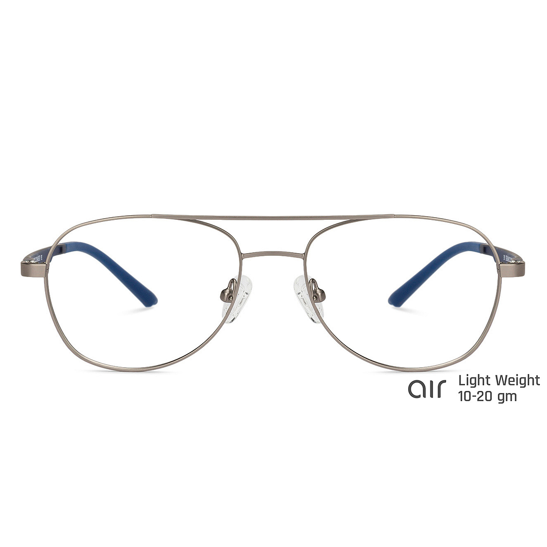 Lenskart Air Online Mid Gunmetal Full Rim Aviator left side