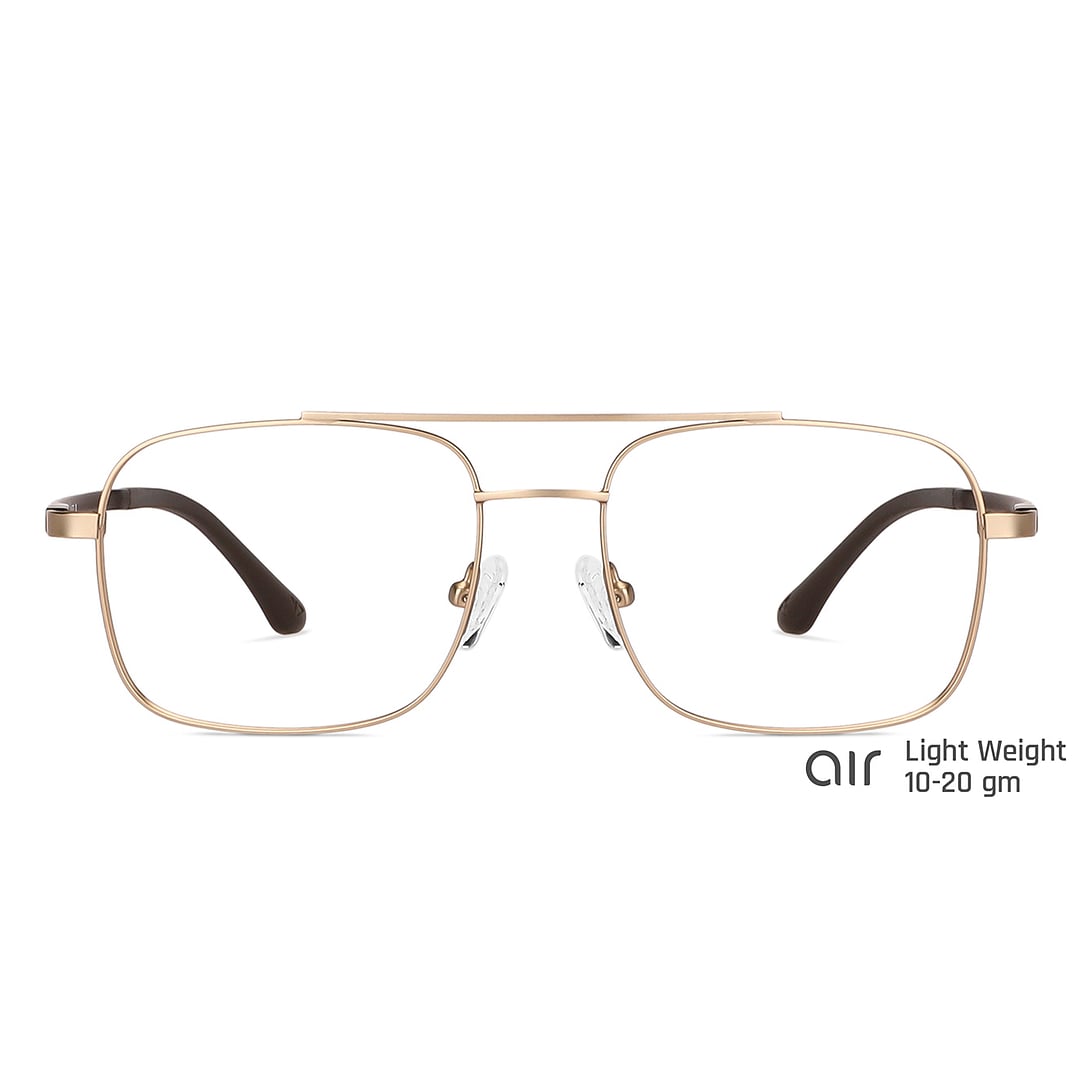 Lenskart Air Online Gold Full Rim Square left side