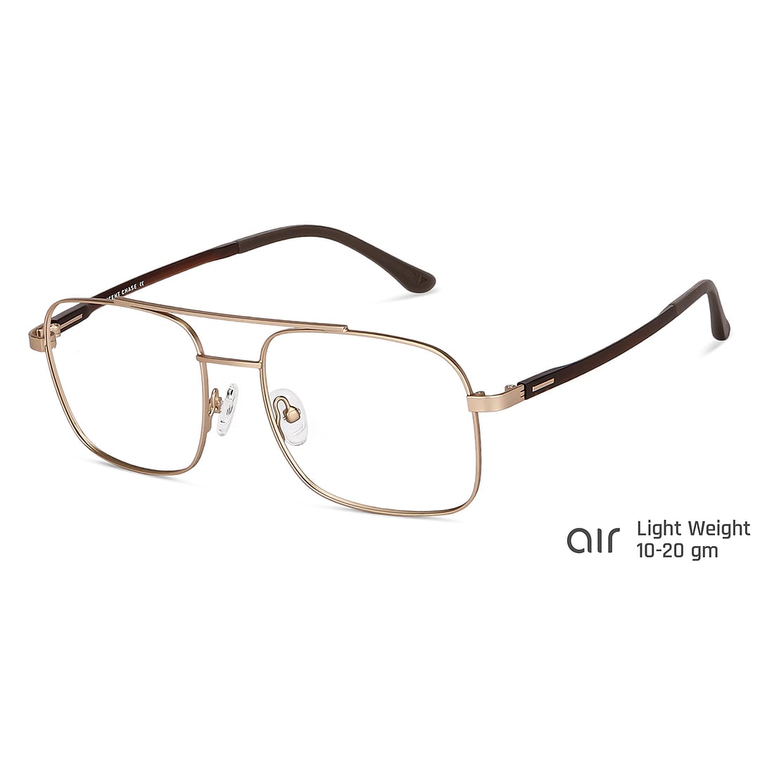 Lenskart Air Online Gold Full Rim Square right side