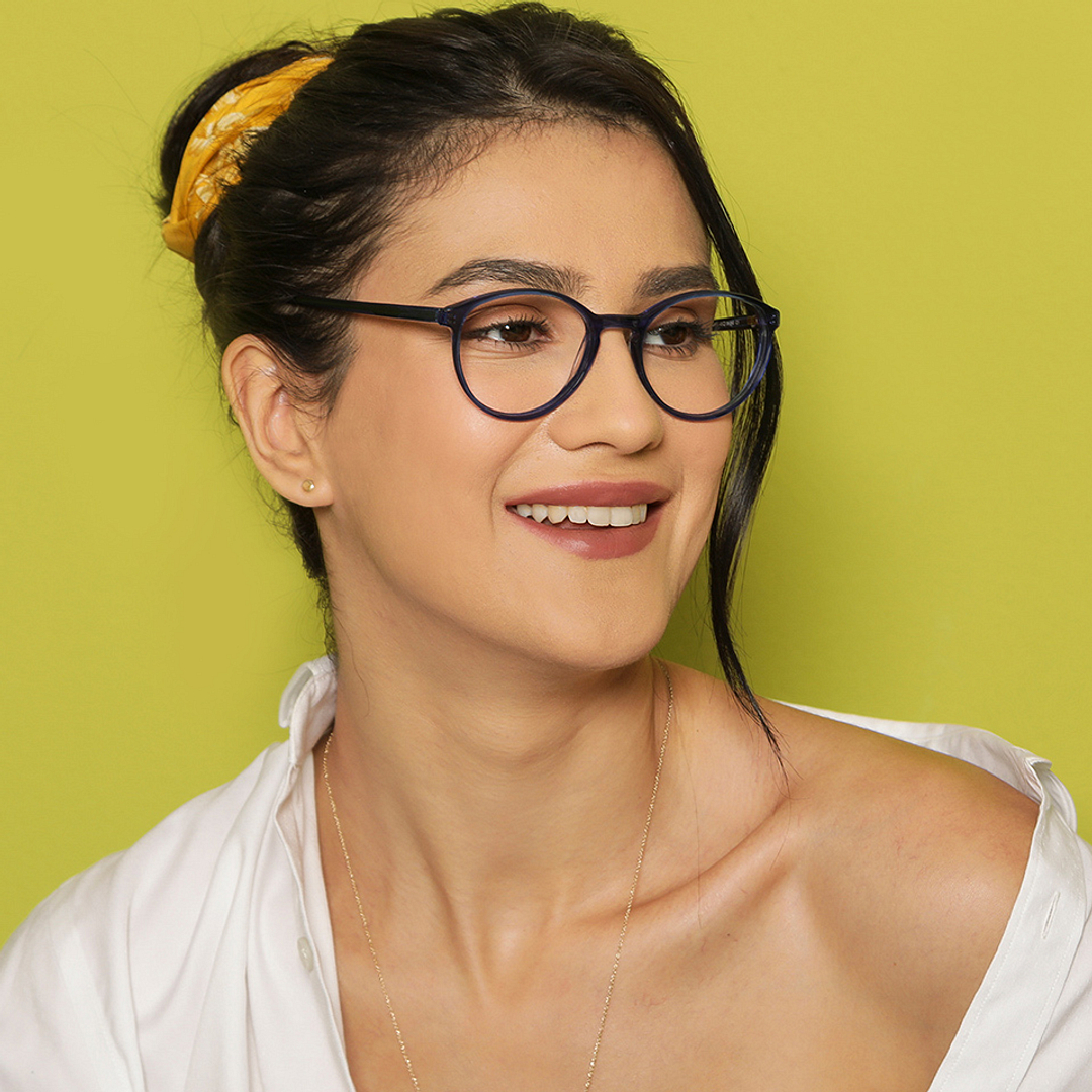 Vincent Chase Online Blue Transparent Full Rim Round left side