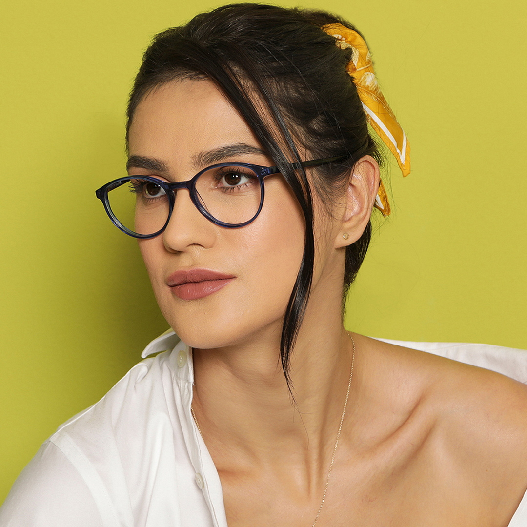 Vincent Chase Online Blue Transparent Full Rim Round right side