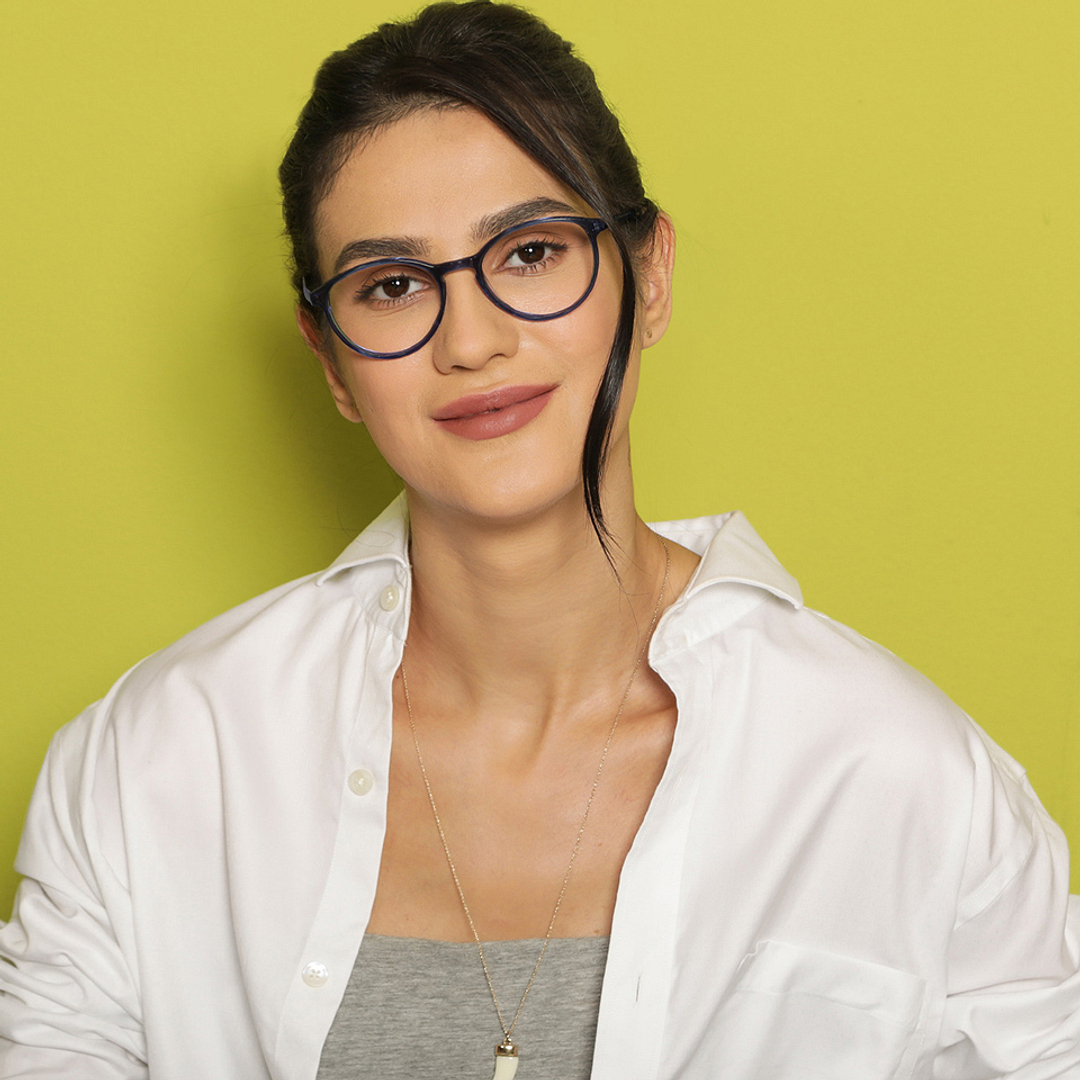 Vincent Chase Online Blue Transparent Full Rim Round left side