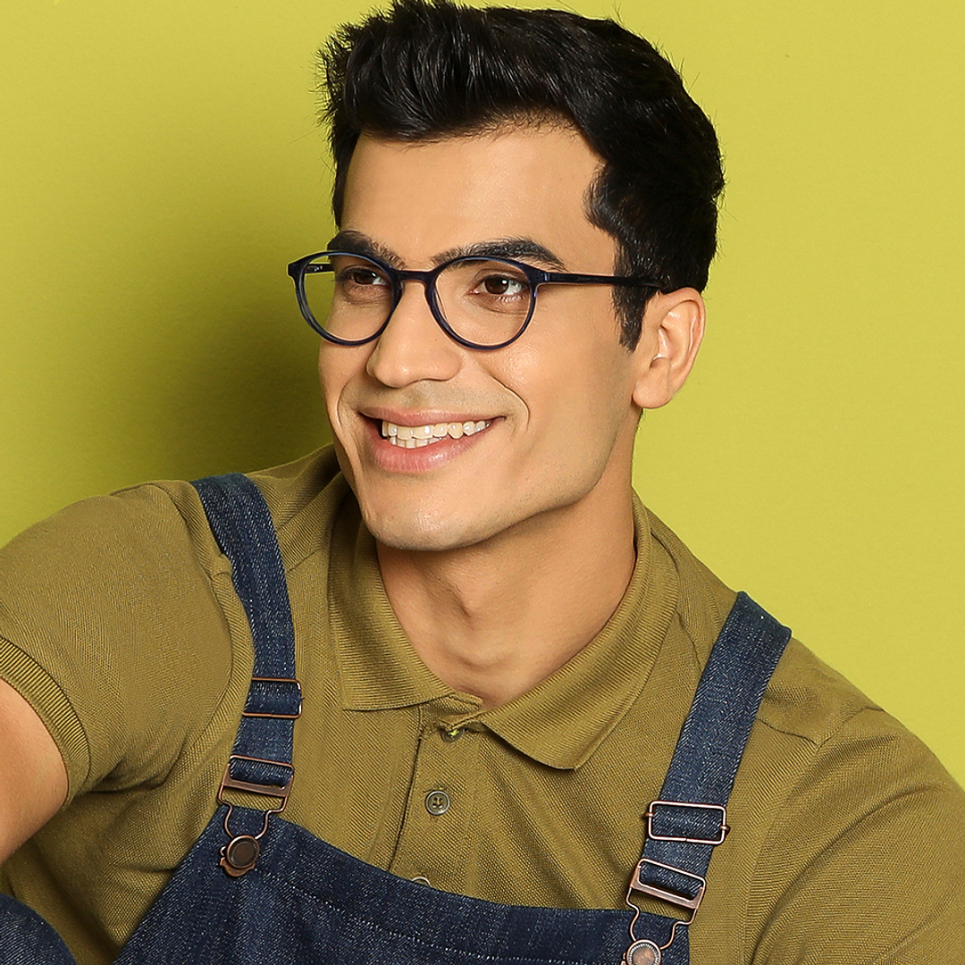 Vincent Chase Online Blue Transparent Full Rim Round left side