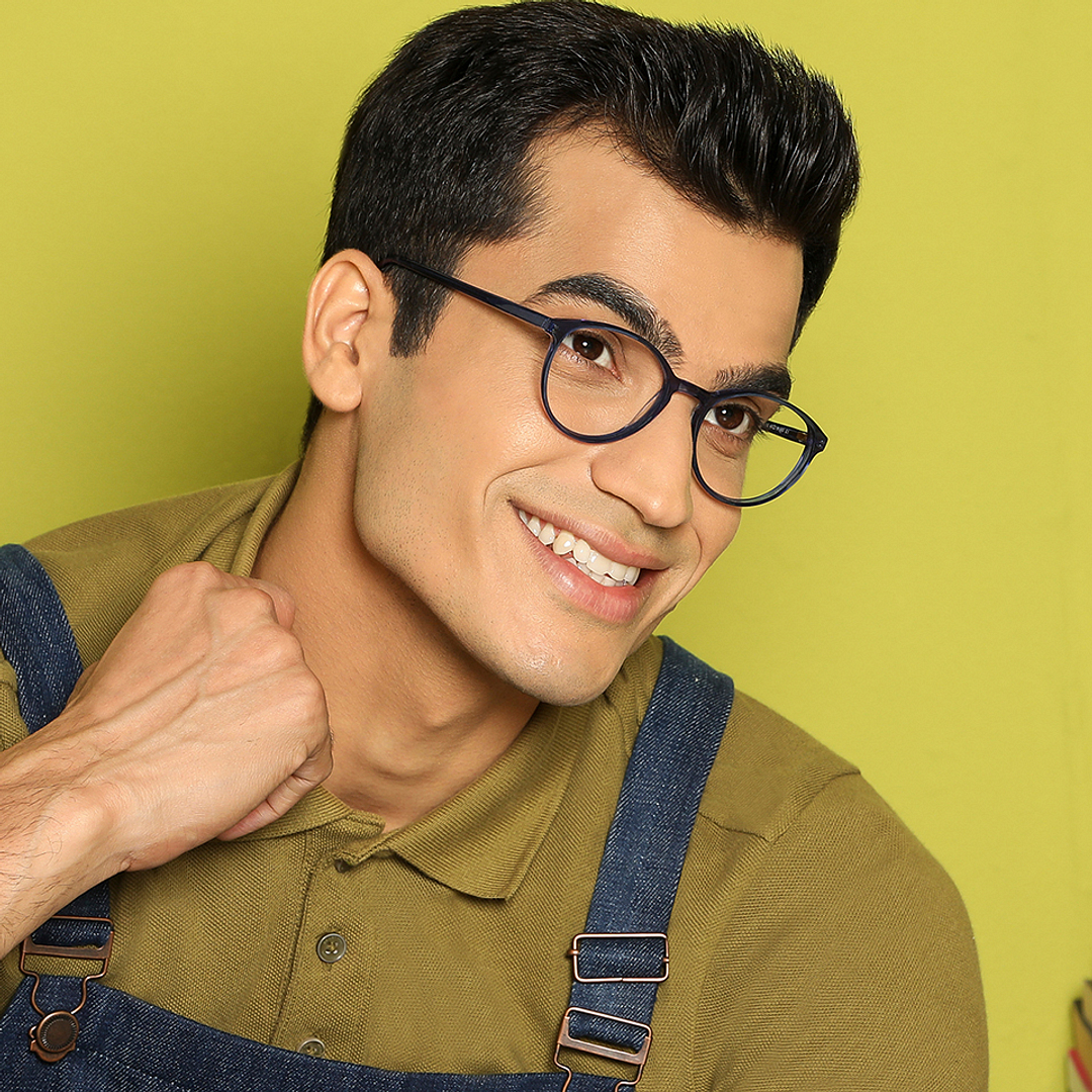 Vincent Chase Online Blue Transparent Full Rim Round right side