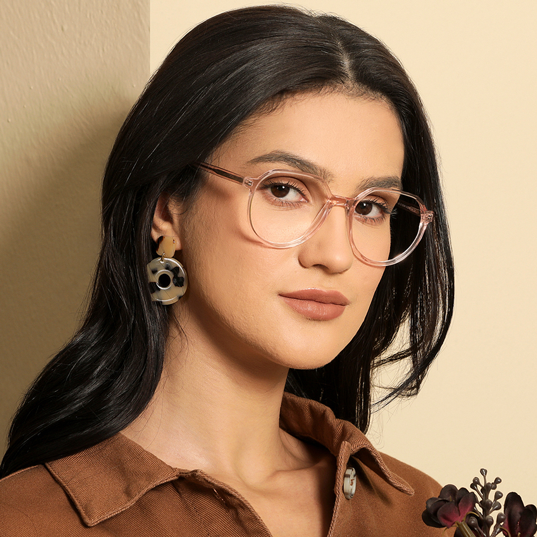 Vincent Chase Online Pink Transparent Full Rim Geometric right side