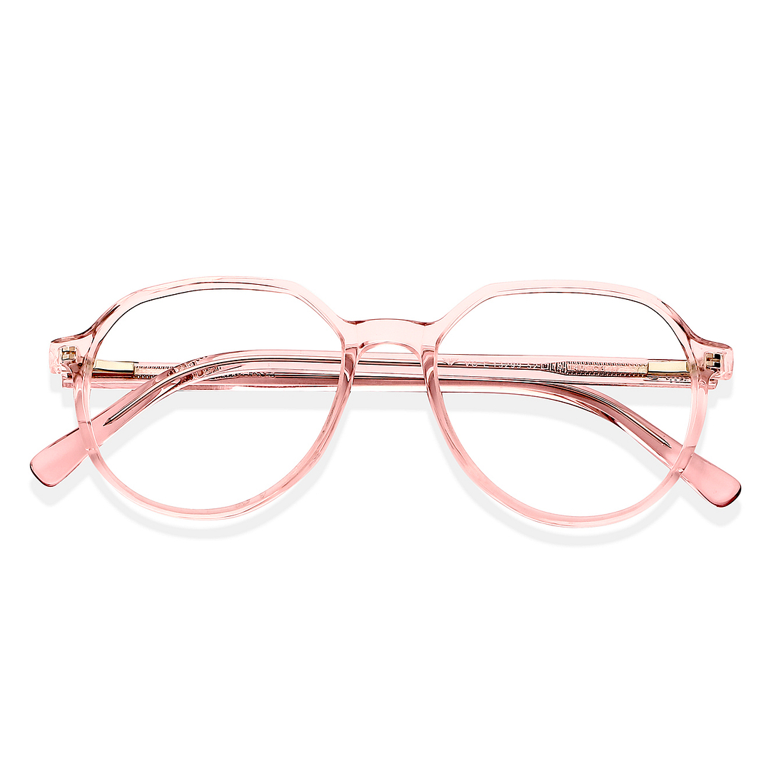 Vincent Chase Online Pink Transparent Full Rim Geometric left side