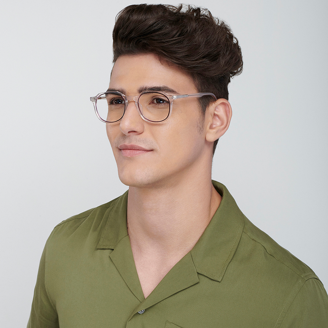 Vincent Chase Online Purple Transparent Full Rim Geometric left side