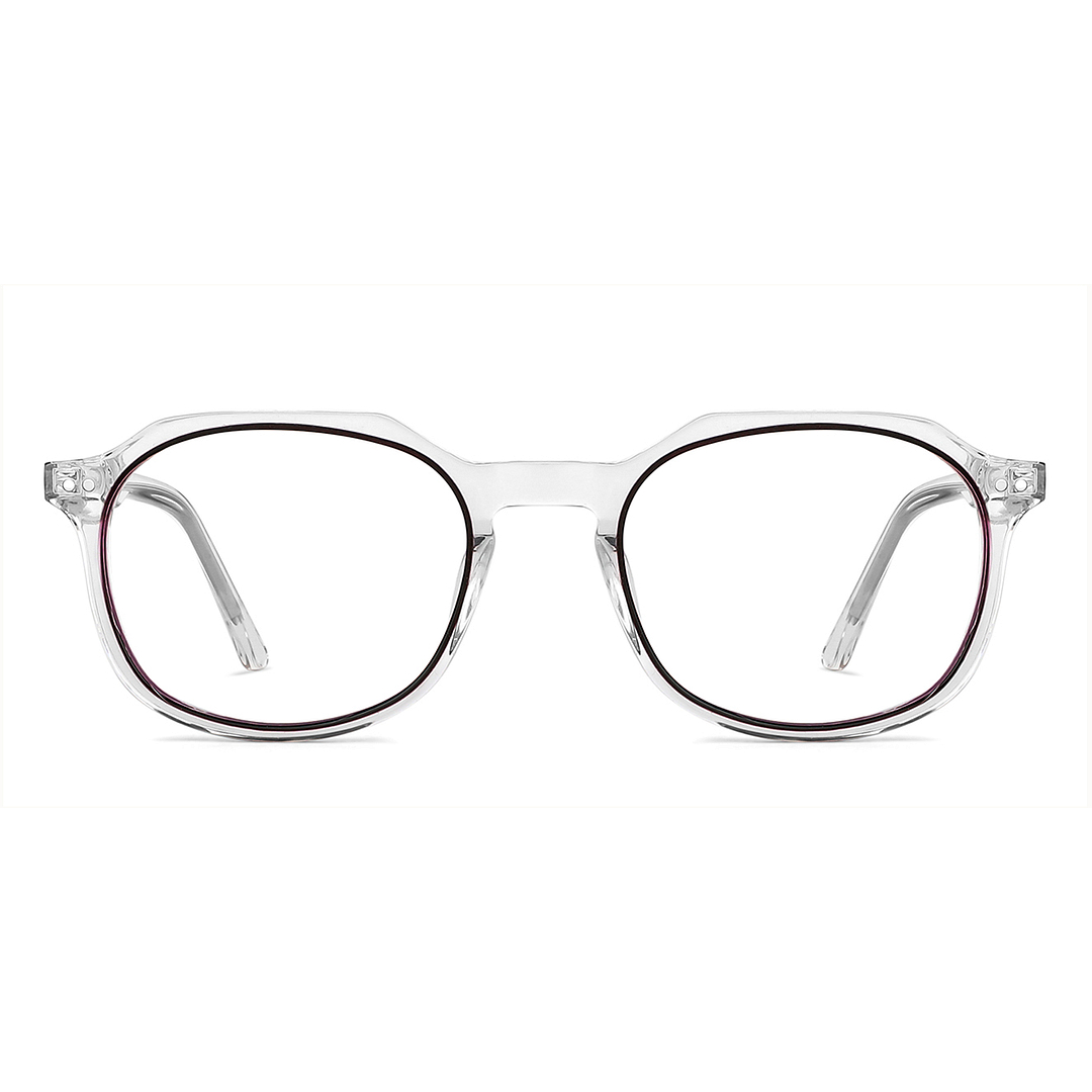 Vincent Chase Online Purple Transparent Full Rim Geometric left side