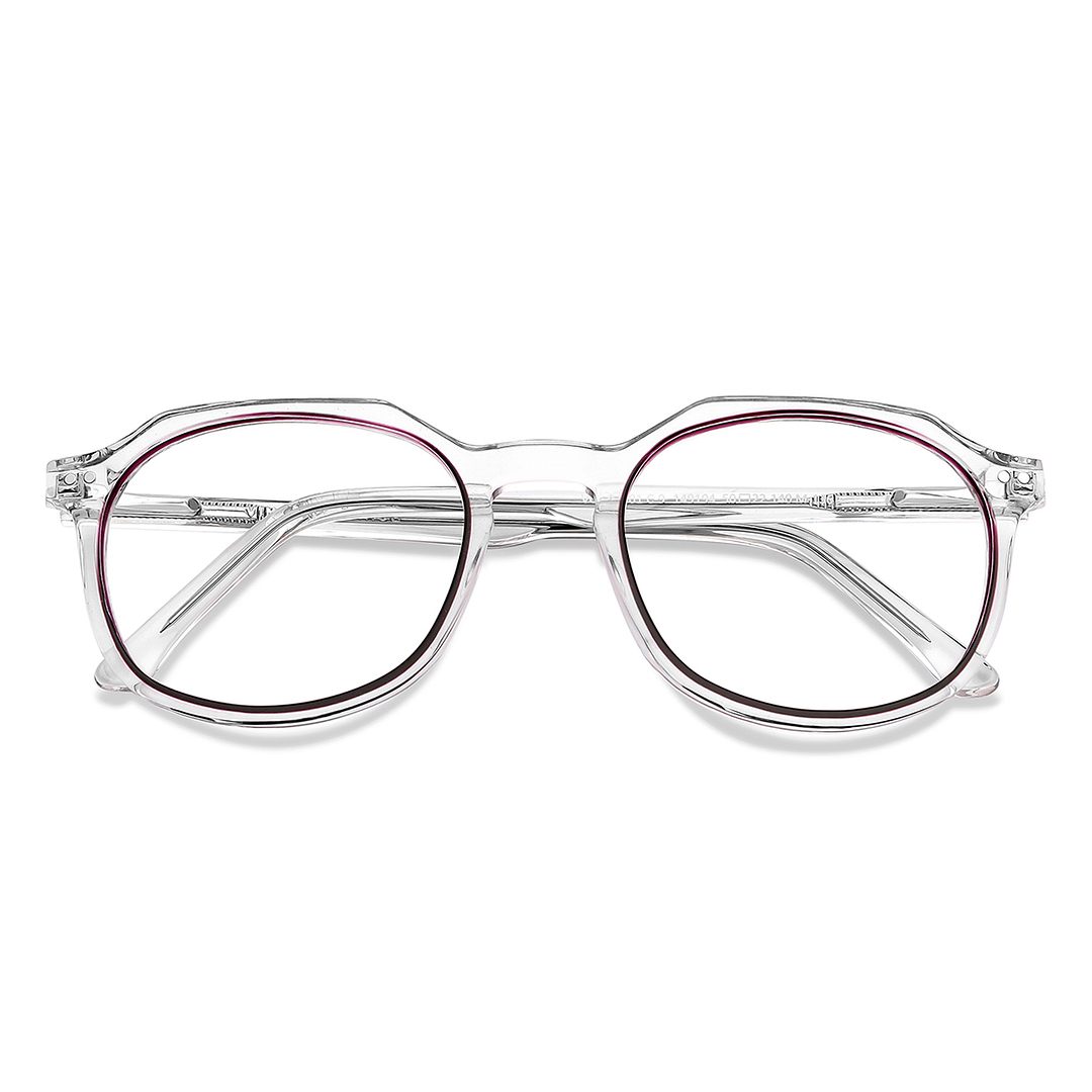 Vincent Chase Online Purple Transparent Full Rim Geometric left side