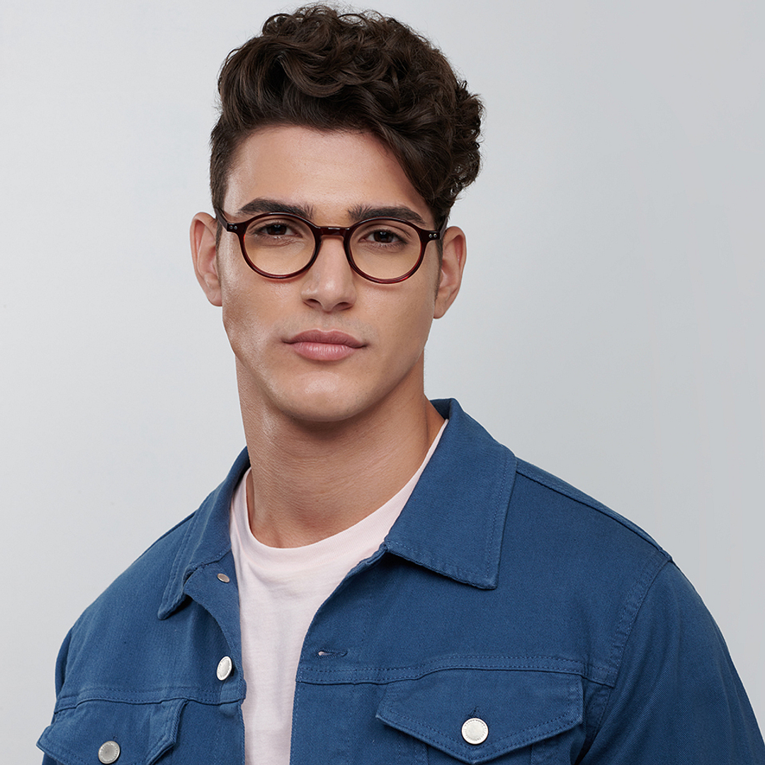 Vincent Chase Online Red Transparent Full Rim Round right side