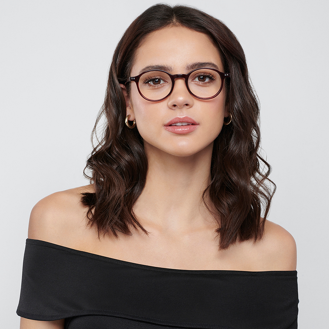 Vincent Chase Online Red Transparent Full Rim Round right side