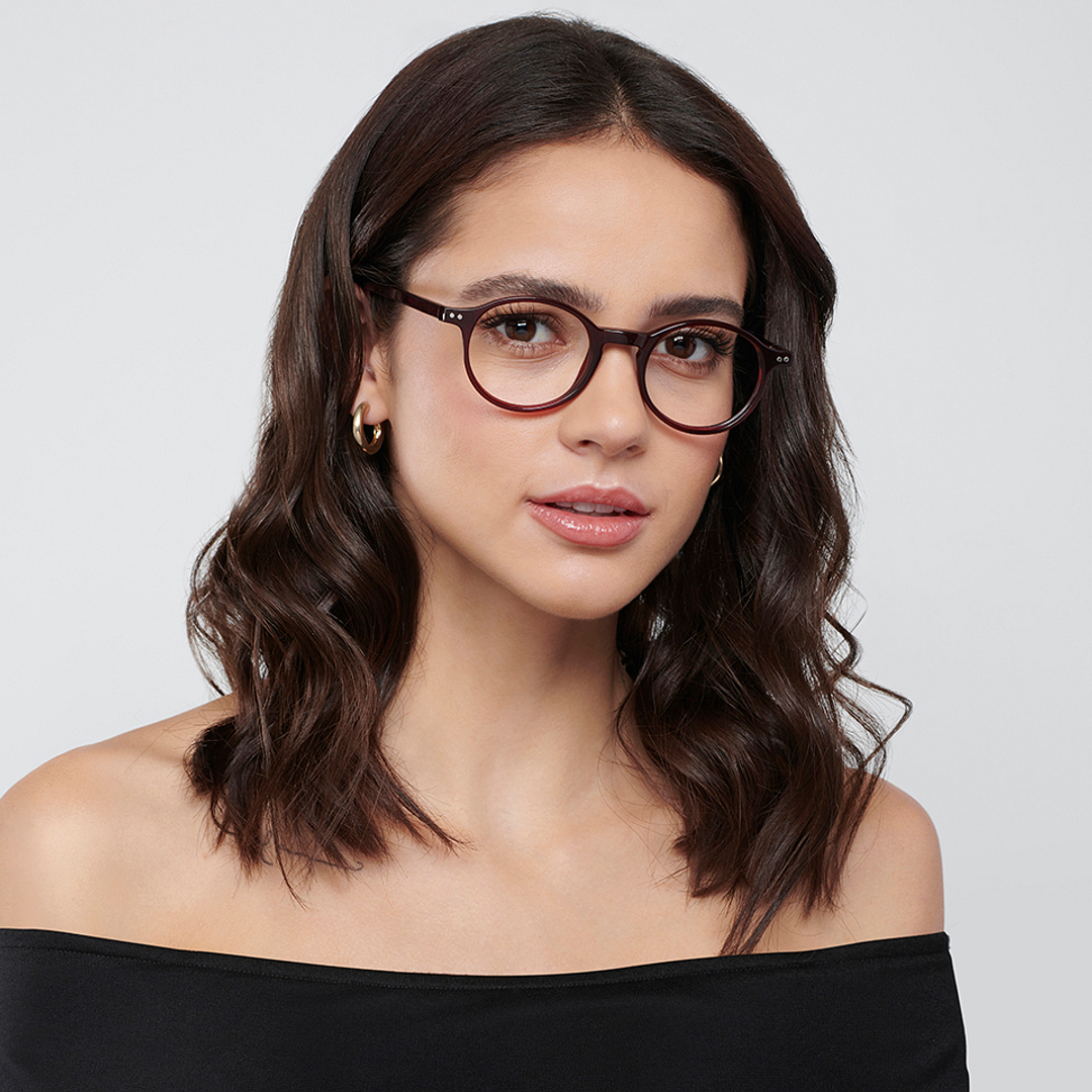 Vincent Chase Online Red Transparent Full Rim Round left side