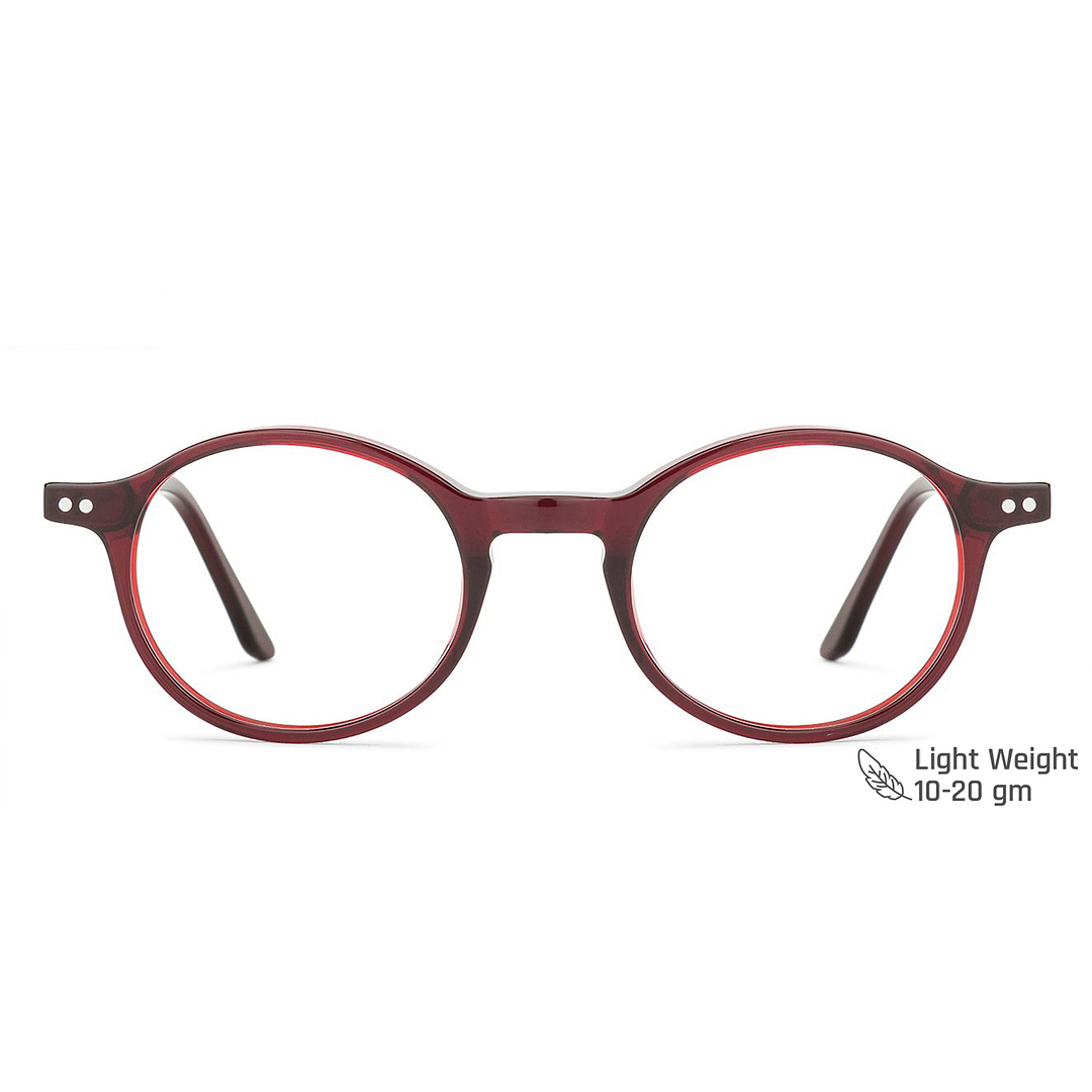 Vincent Chase Online Red Transparent Full Rim Round left side