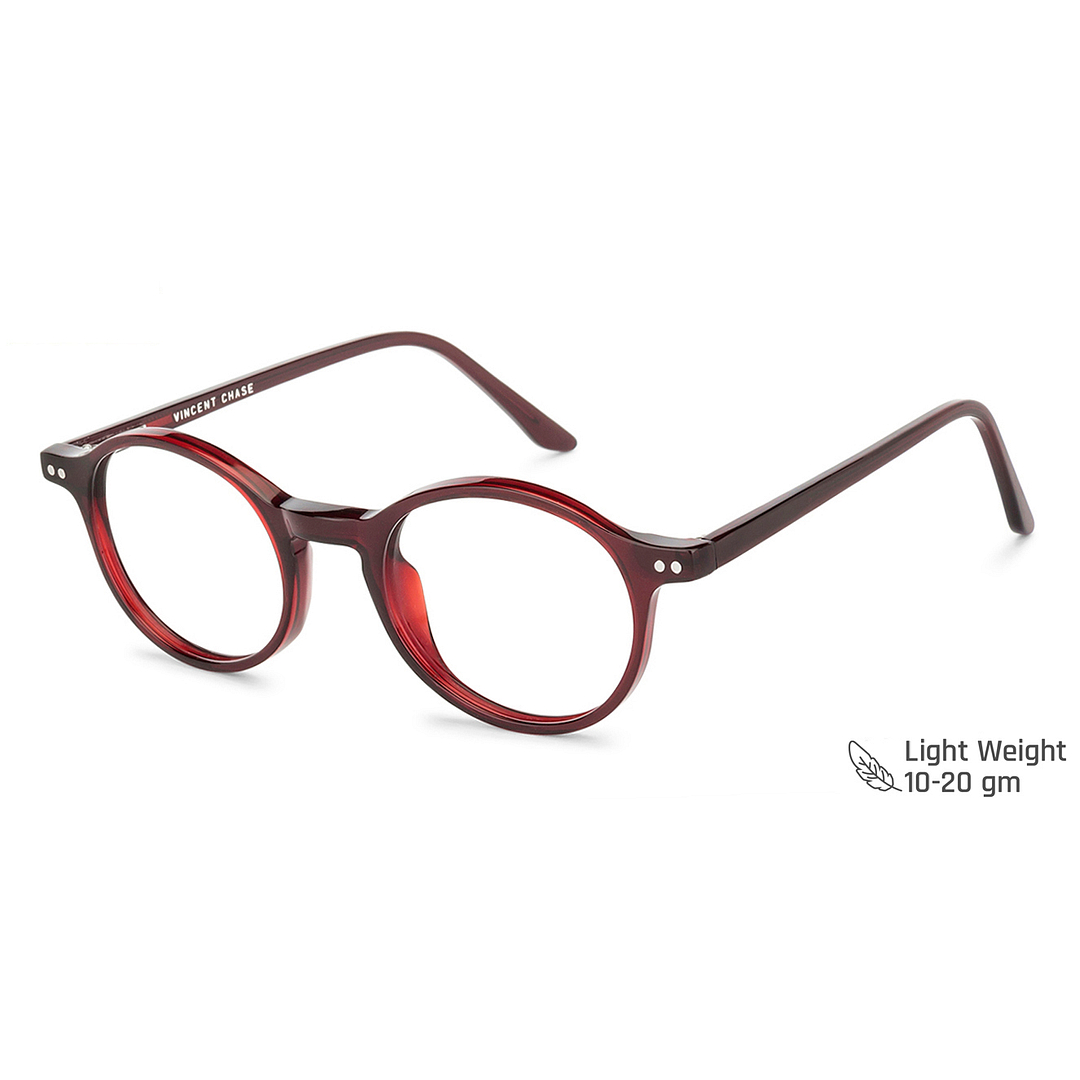 Vincent Chase Online Red Transparent Full Rim Round right side