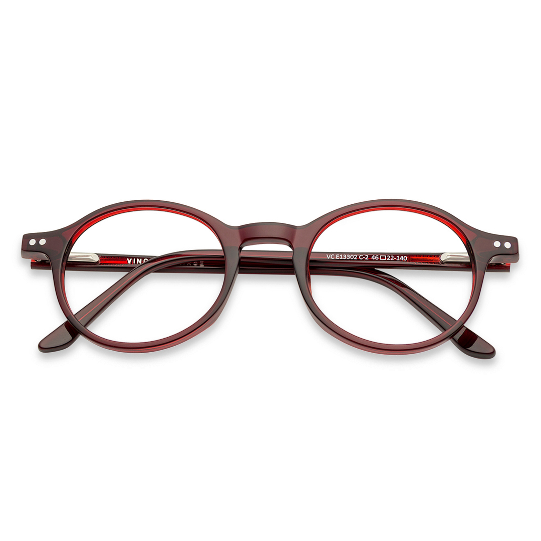 Vincent Chase Online Red Transparent Full Rim Round left side