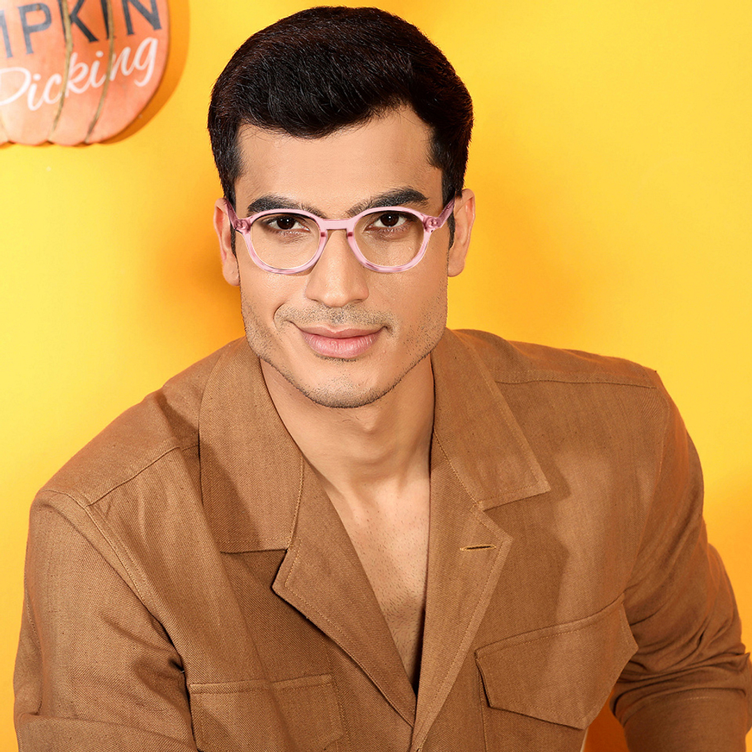 Vincent Chase Online Pink Transparent Full Rim Geometric left side