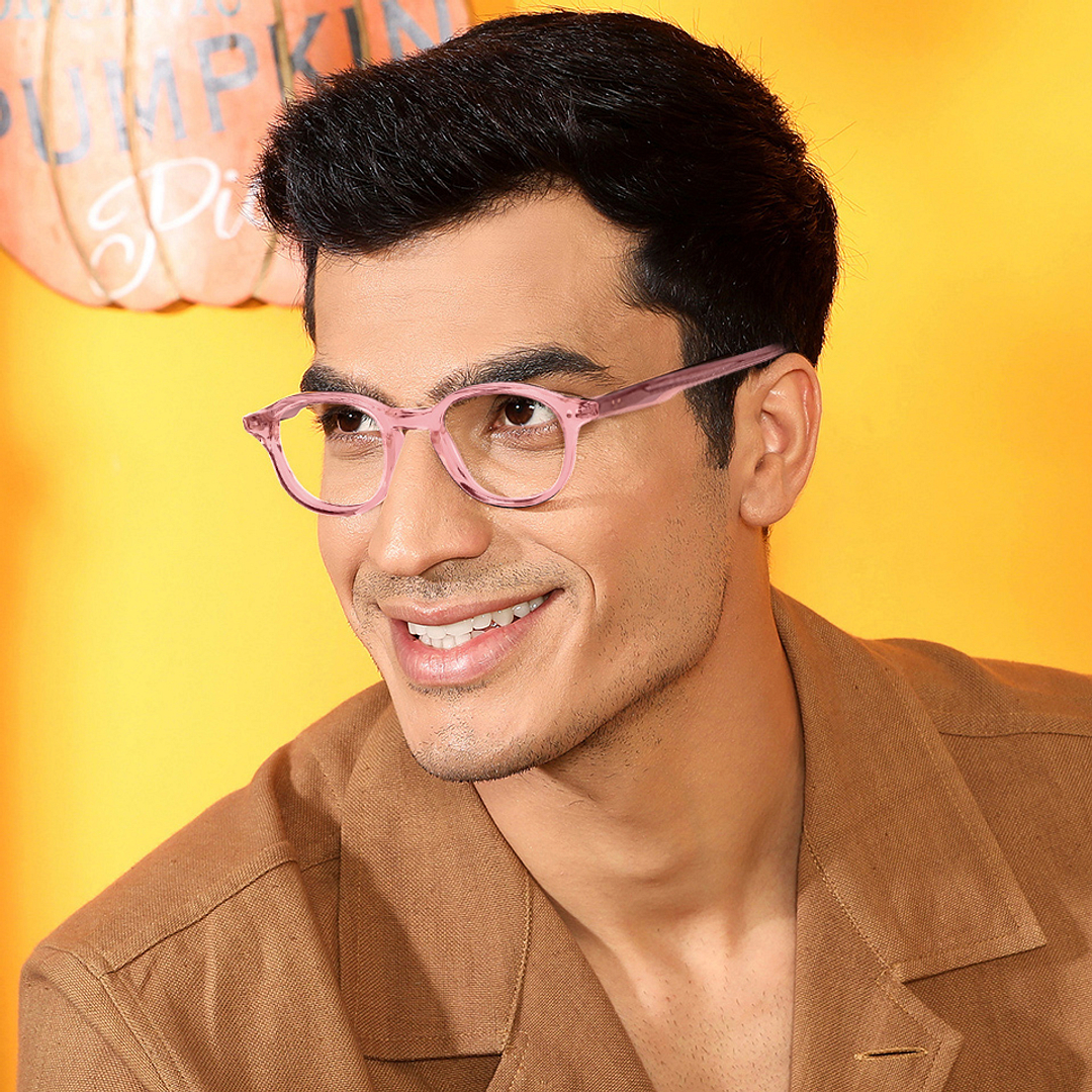 Vincent Chase Online Pink Transparent Full Rim Geometric right side