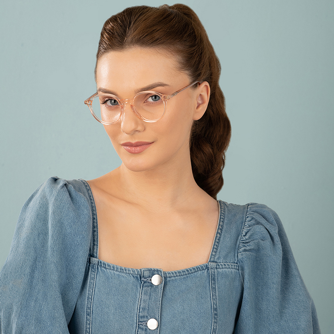 Vincent Chase Online Pink Transparent Full Rim Round right side
