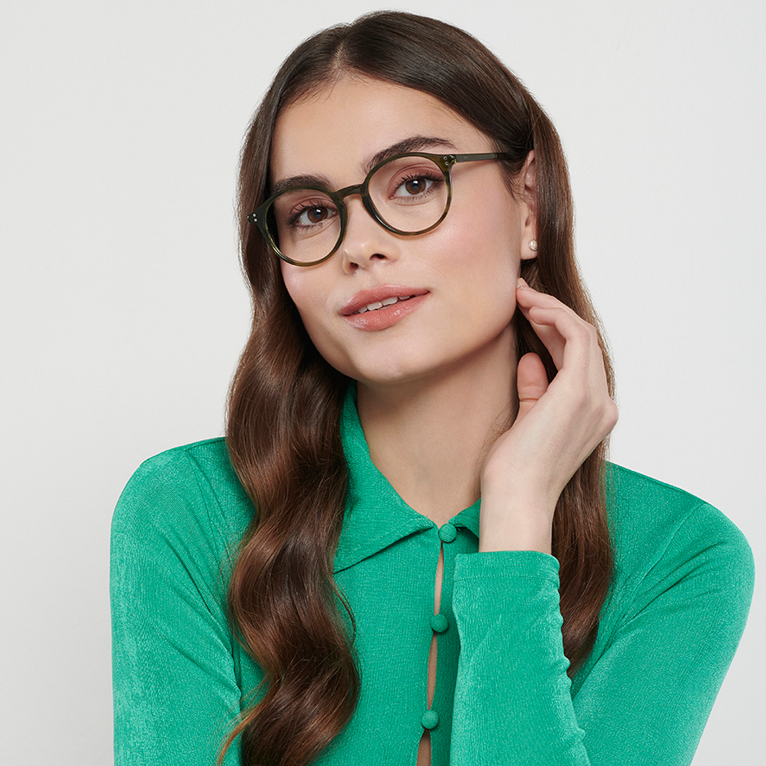 Vincent Chase Online Green Transparent Full Rim Round left side