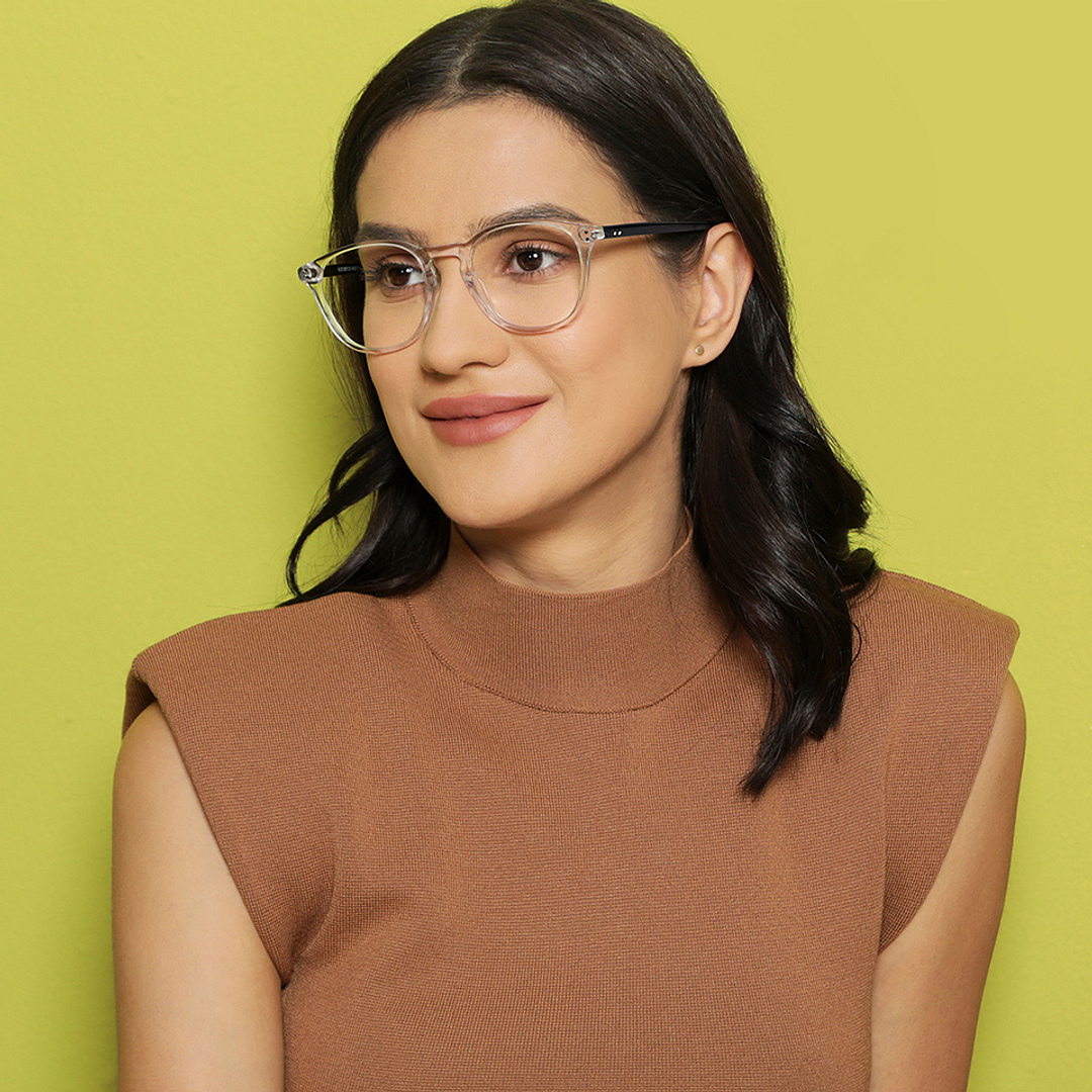 Vincent Chase Online Crystal Transparent Full Rim Round right side