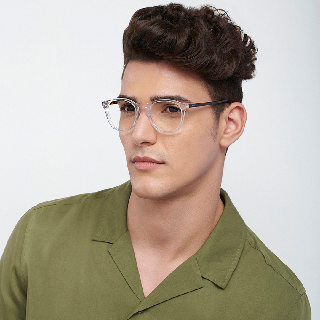 Vincent Chase Online Crystal Transparent Full Rim Round right side