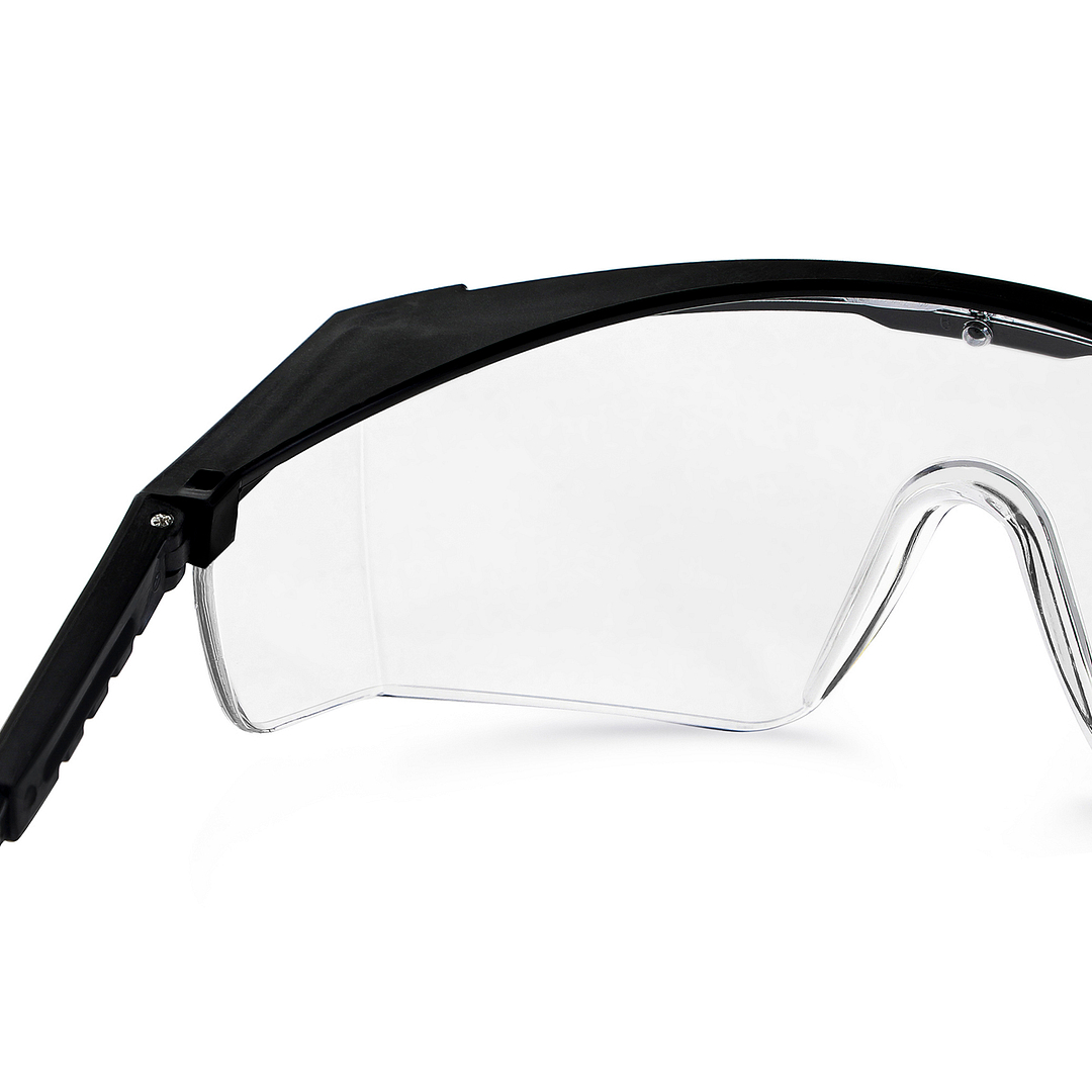 Lenskart Safety Goggles Black Transparent Half Rim Square  Size-150  Lenskart Safety Goggles L E13335-C1 left side