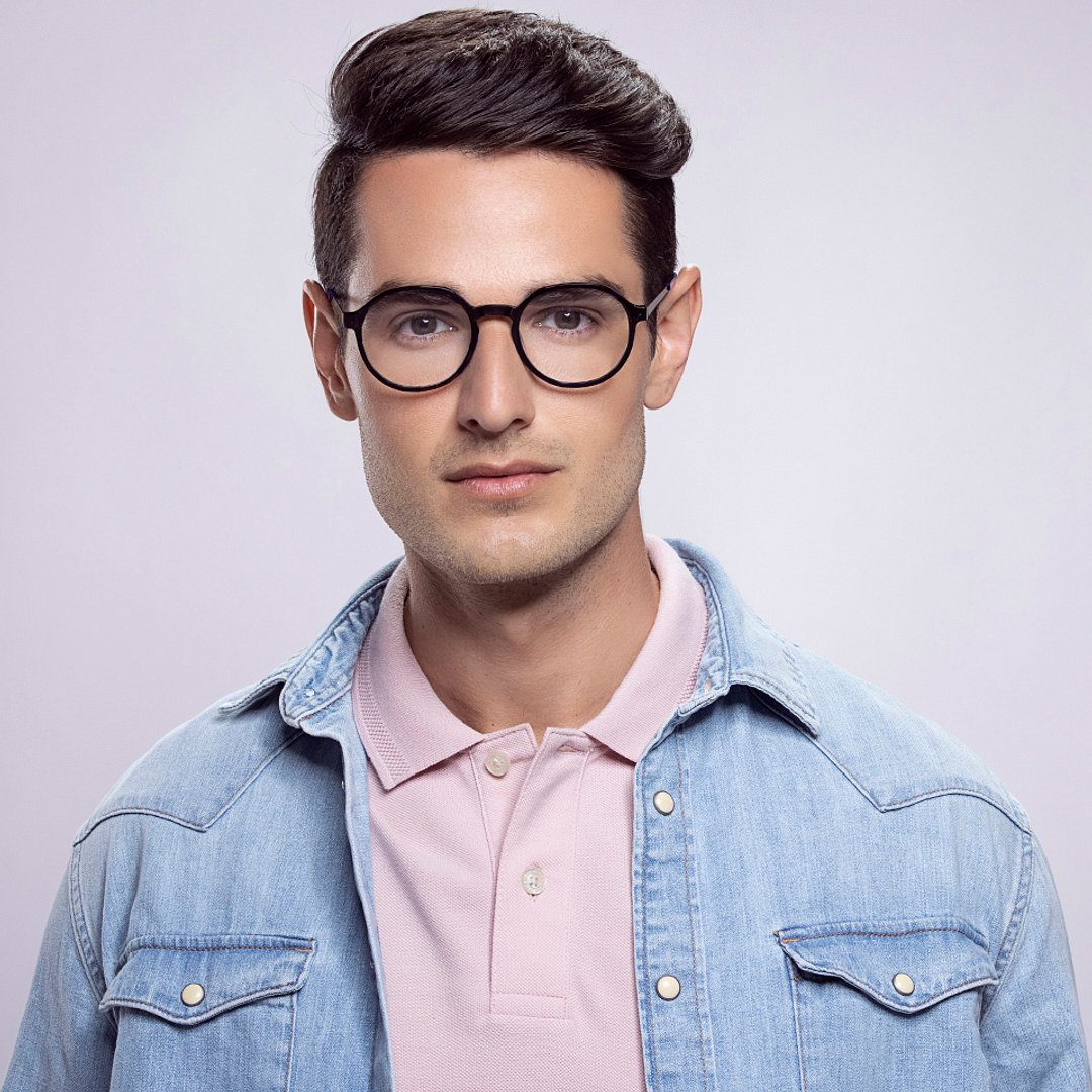 Vincent Chase Online Black Full Rim Round left side