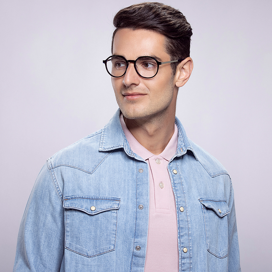 Vincent Chase Online Black Full Rim Round right side