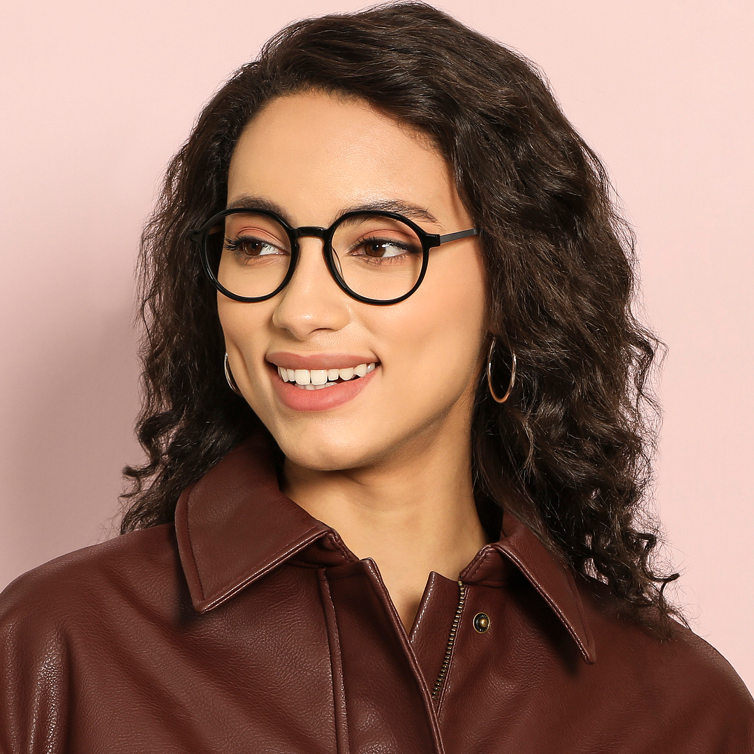 Vincent Chase Online Black Full Rim Round left side