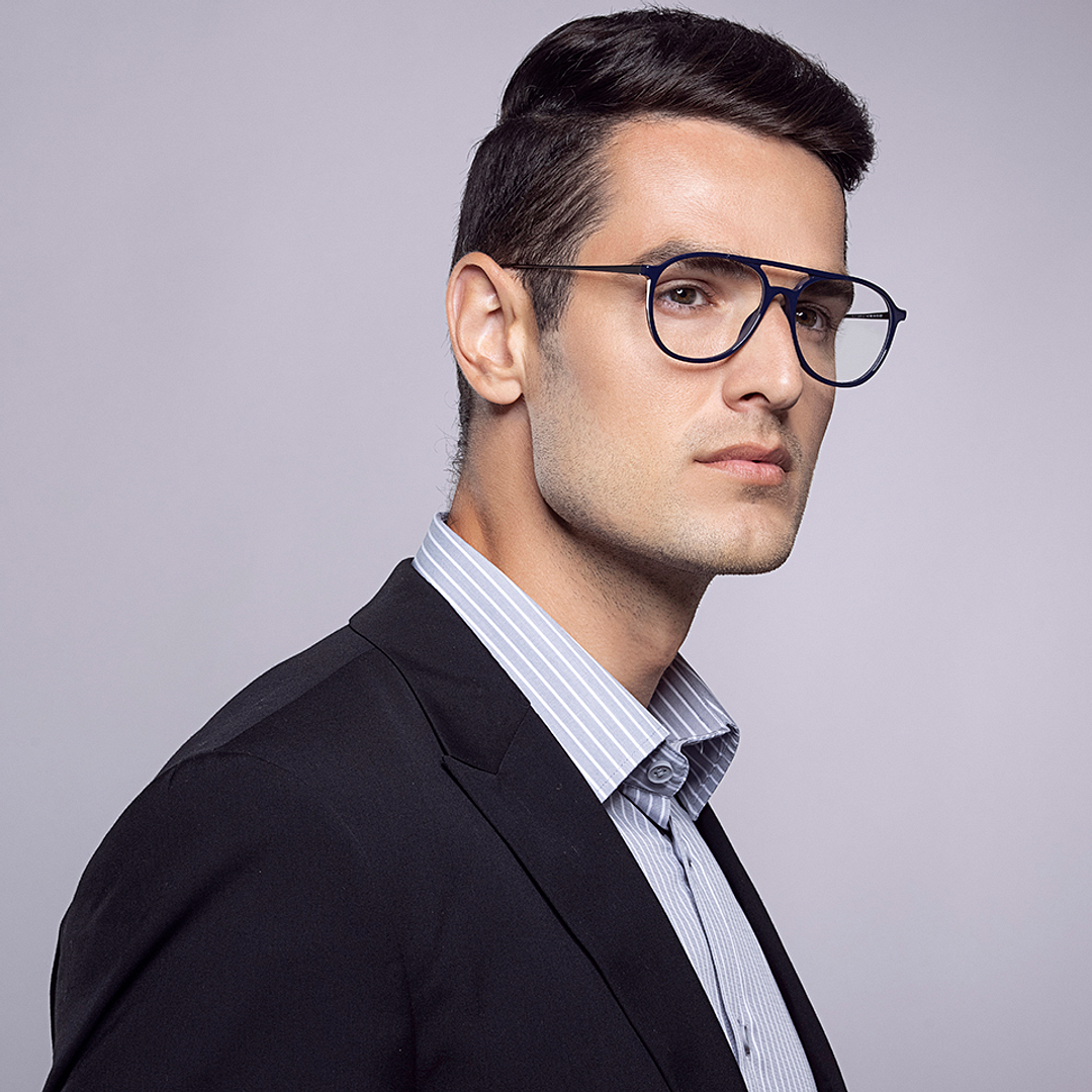 Vincent Chase Online Sky Blue Full Rim Aviator left side