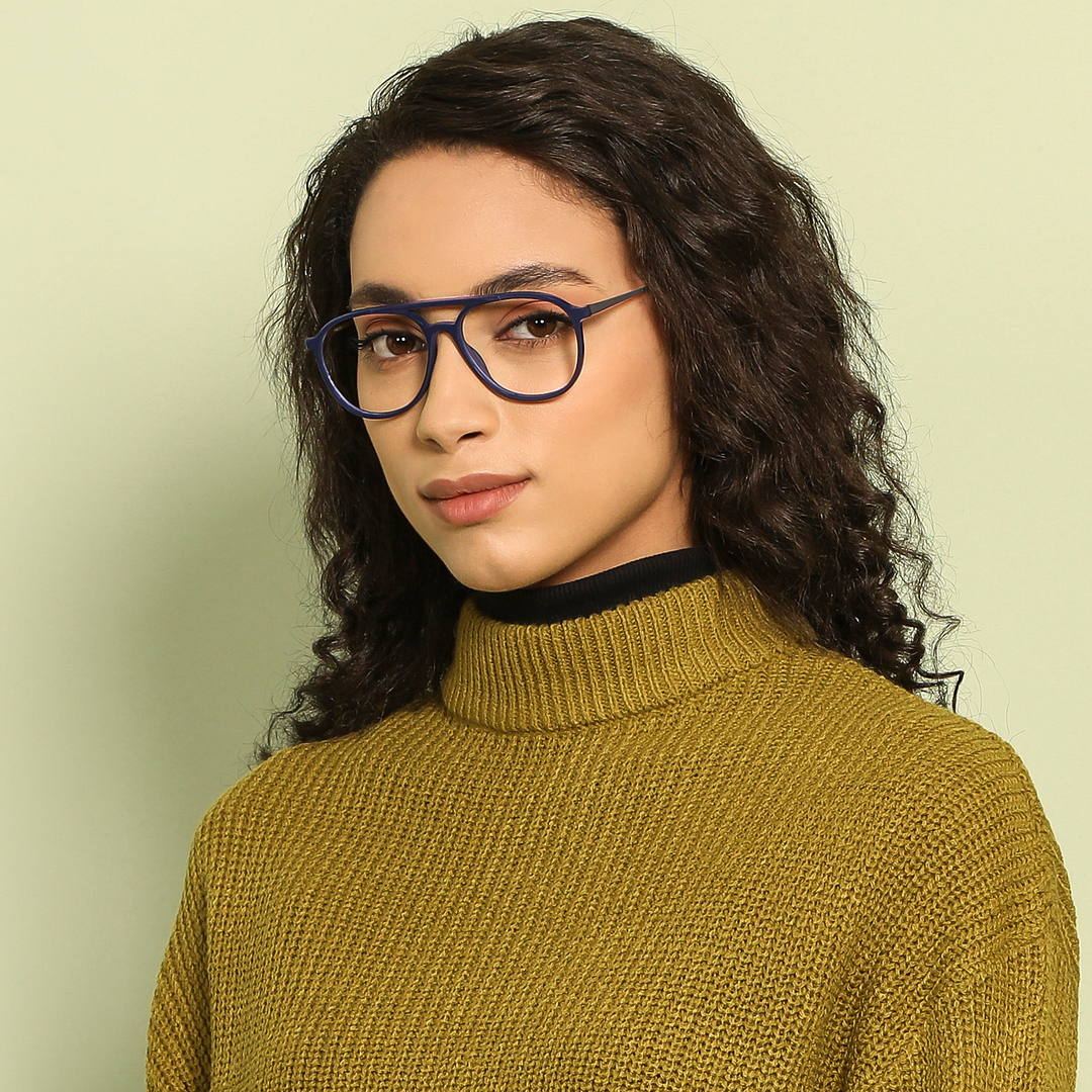 Vincent Chase Online Sky Blue Full Rim Aviator left side