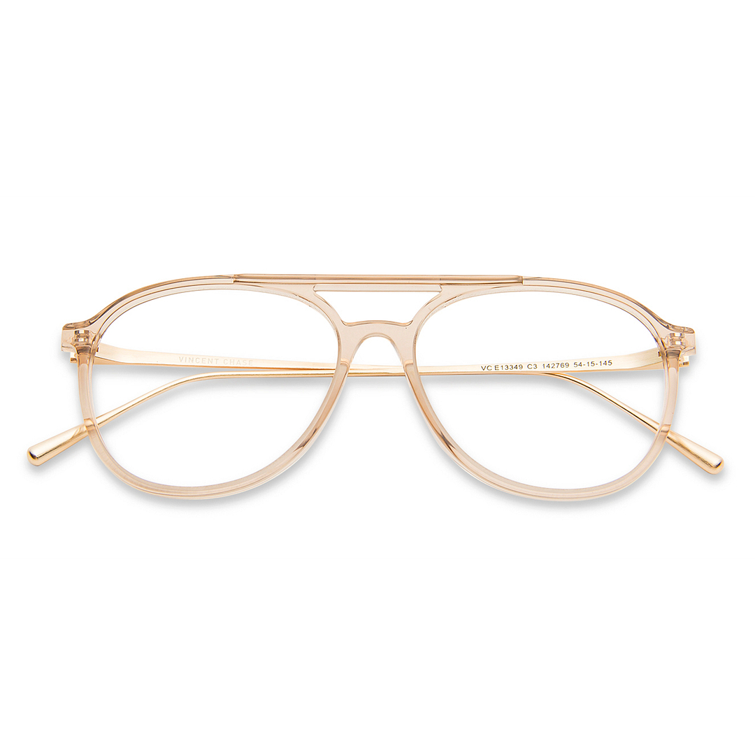 Vincent Chase Online Brown Transparent Full Rim Aviator right side