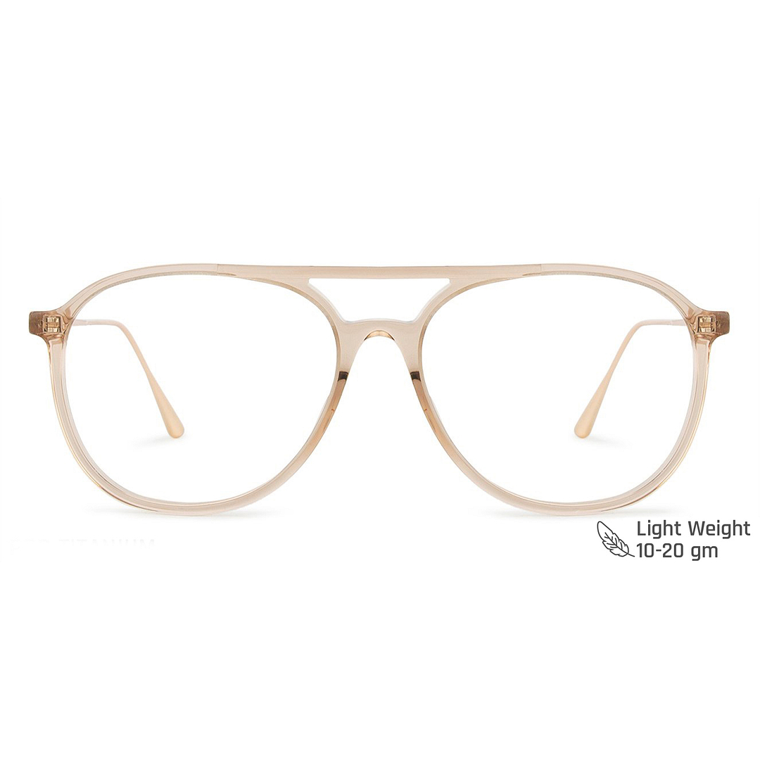 Vincent Chase Online Brown Transparent Full Rim Aviator left side