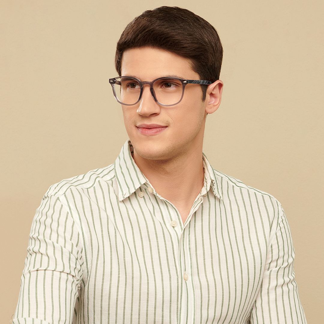 Vincent Chase Online Gray Transparent Full Rim Square right side