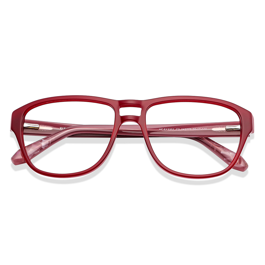 Vincent Chase Online Red Full Rim Aviator left side