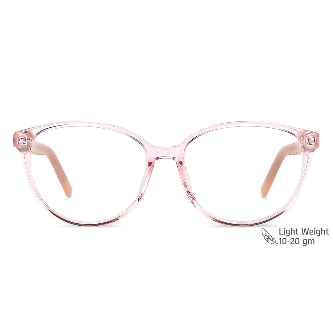 Vincent Chase Online Pink Transparent Full Rim Cat Eye left side