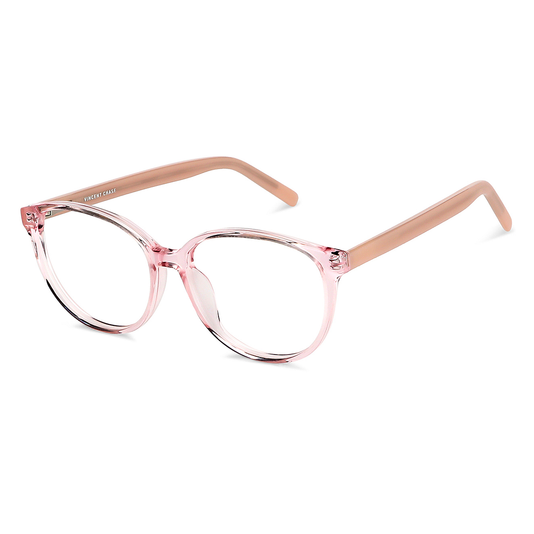 Vincent Chase Online Pink Transparent Full Rim Cat Eye right side