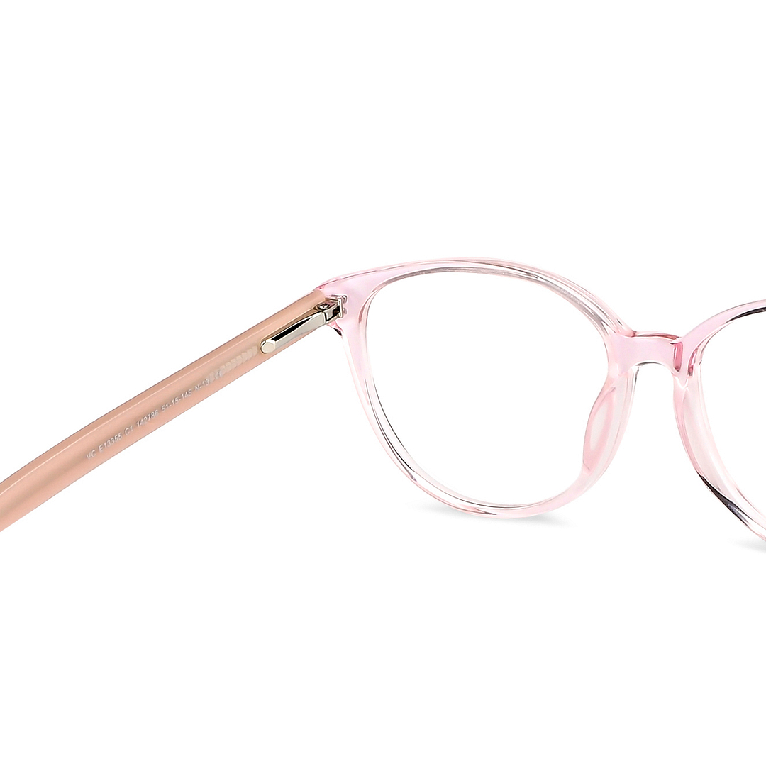 Vincent Chase Online Pink Transparent Full Rim Cat Eye right side