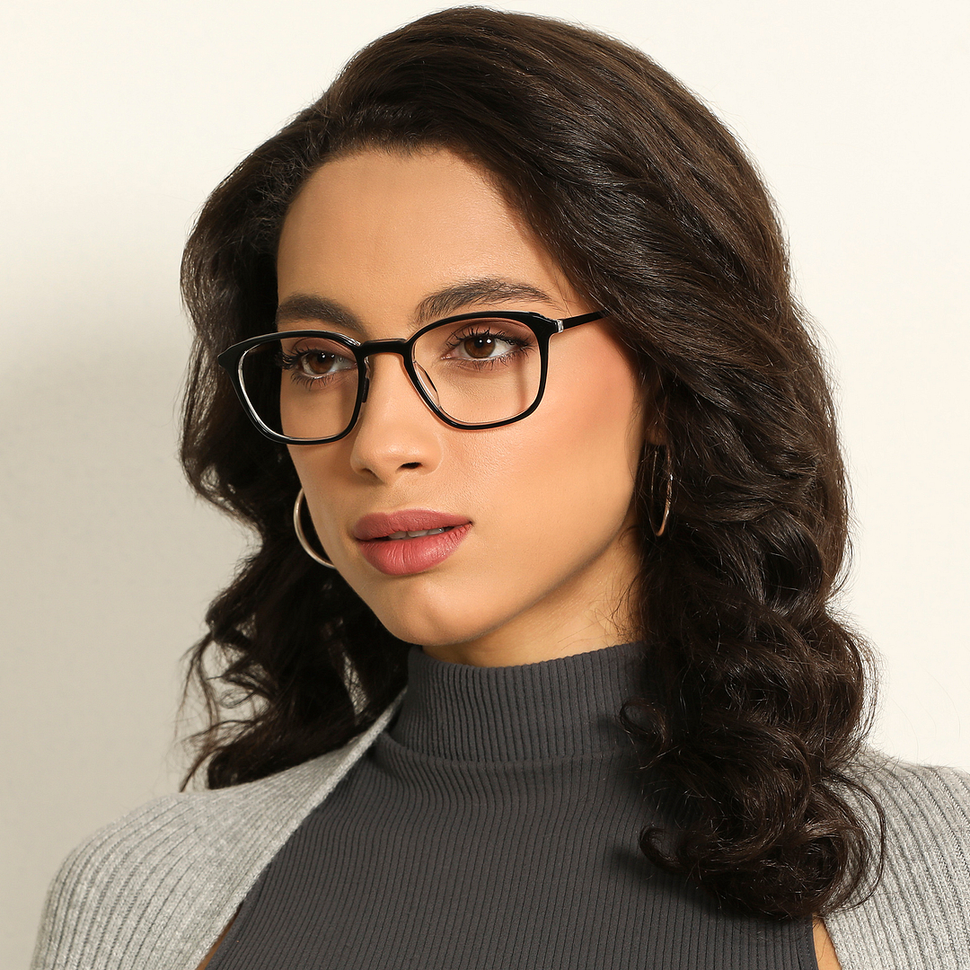 Vincent Chase Online Black Transparent Full Rim Square left side