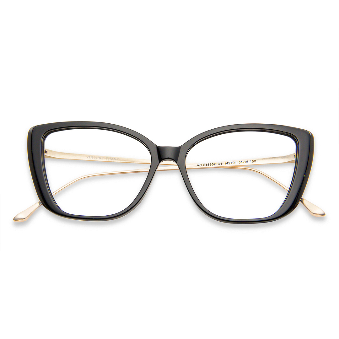 Vincent Chase Online Black Full Rim Cat Eye left side