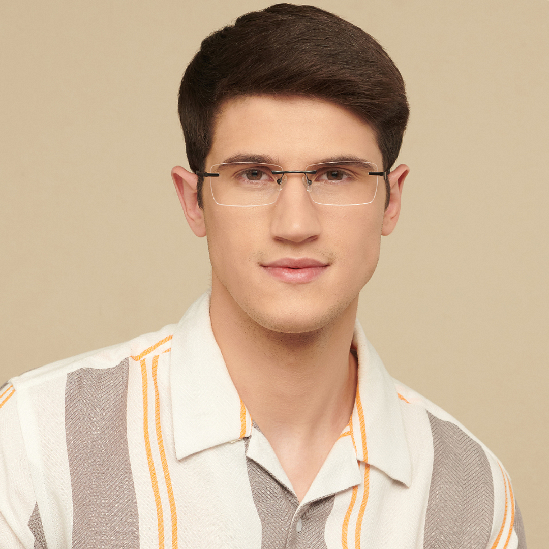 Vincent Chase Online Black Rimless Rectangle right side