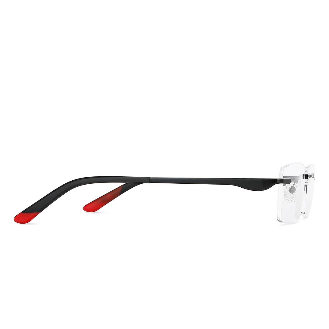Vincent Chase Online Black Rimless Rectangle left side