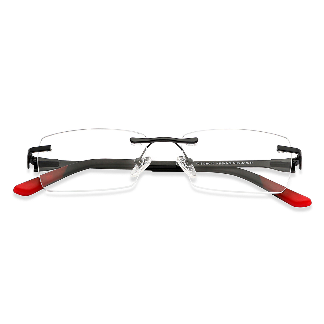 Vincent Chase Online Black Rimless Rectangle left side