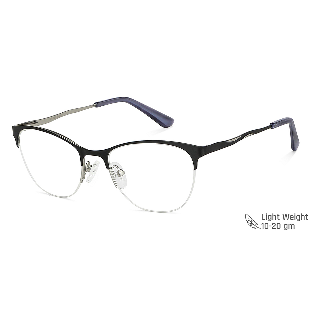 Vincent Chase Online Black Half Rim Cat Eye right side
