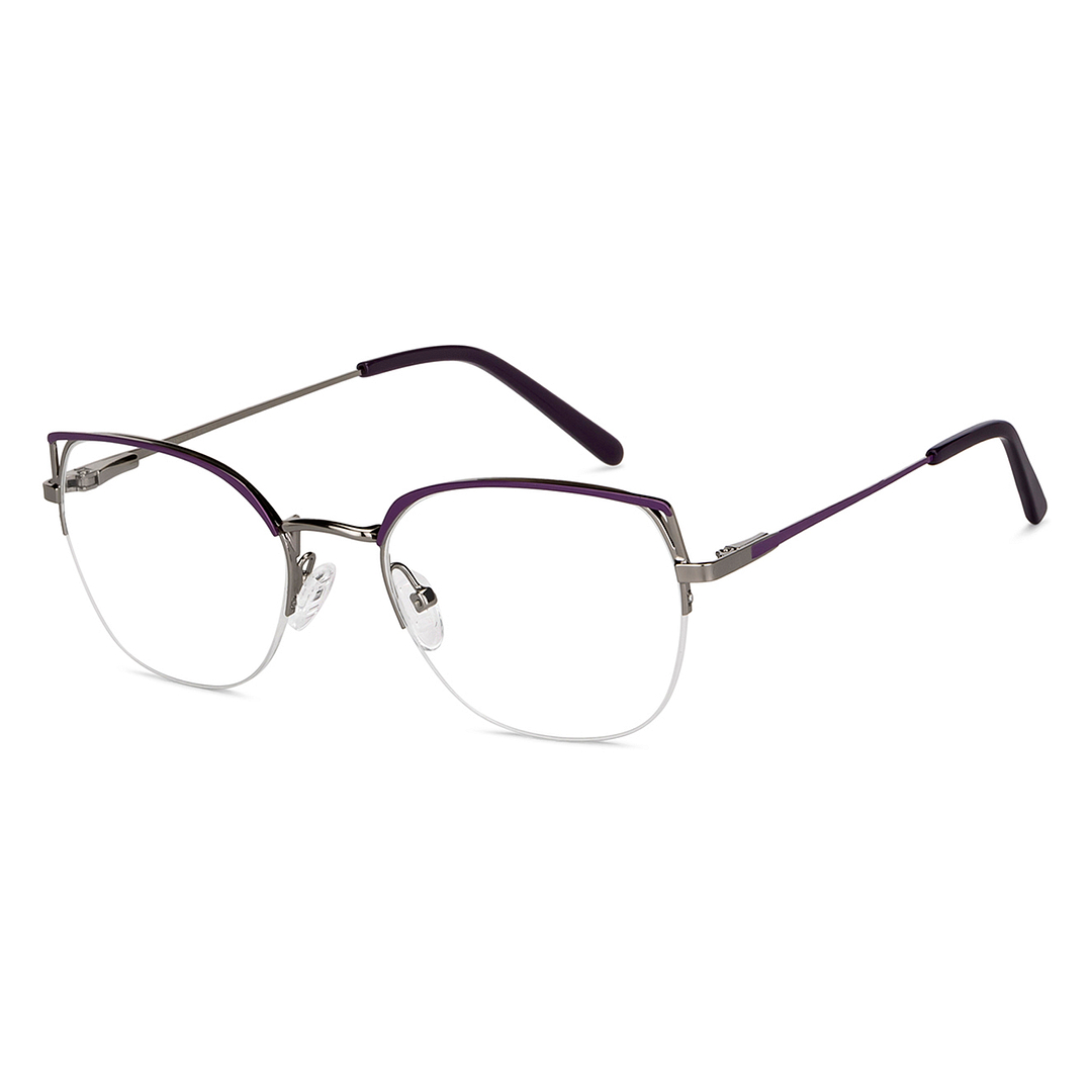 Vincent Chase Online Silver Half Rim Cat Eye right side