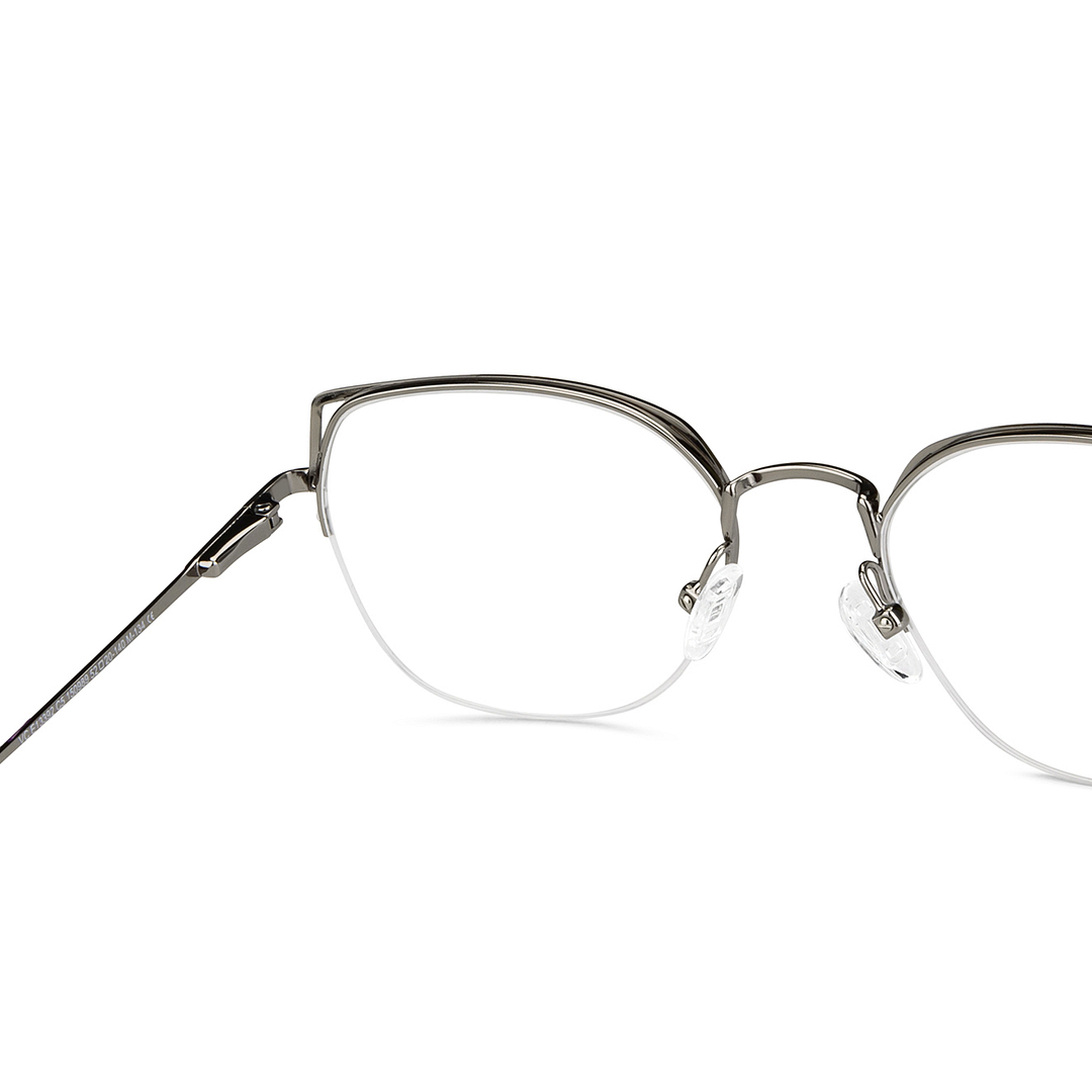 Vincent Chase Online Silver Half Rim Cat Eye right side
