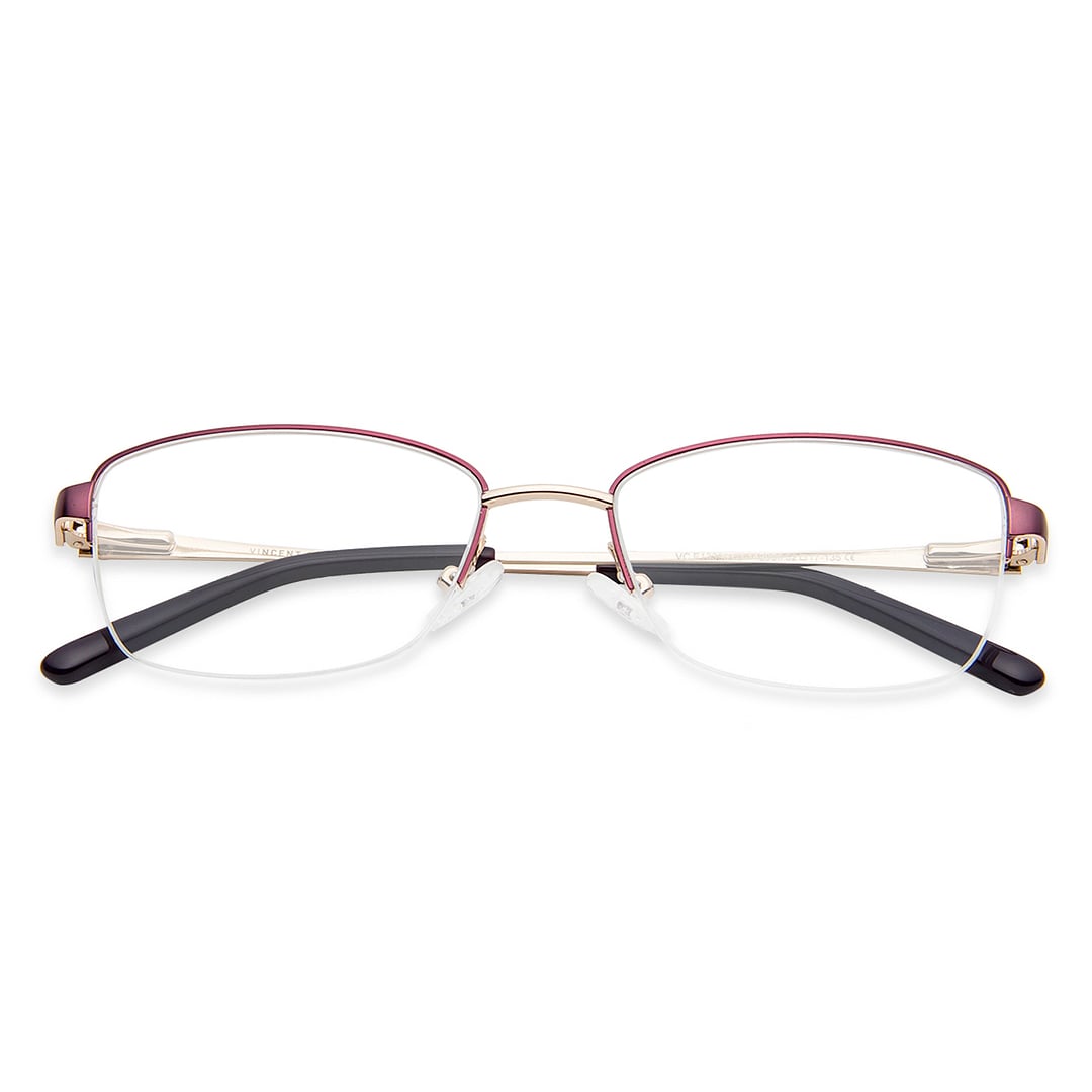 Vincent Chase Gold Half Rim Cat Eye left side