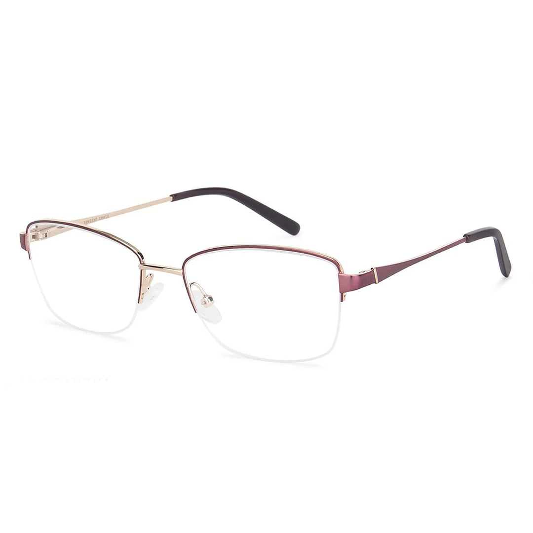 Vincent Chase Gold Half Rim Cat Eye left side