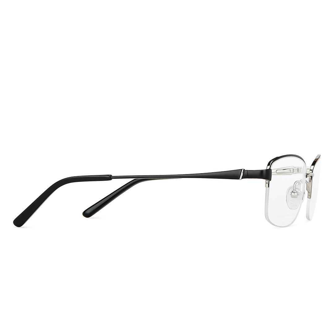 Vincent Chase Silver Half Rim Cat Eye left side