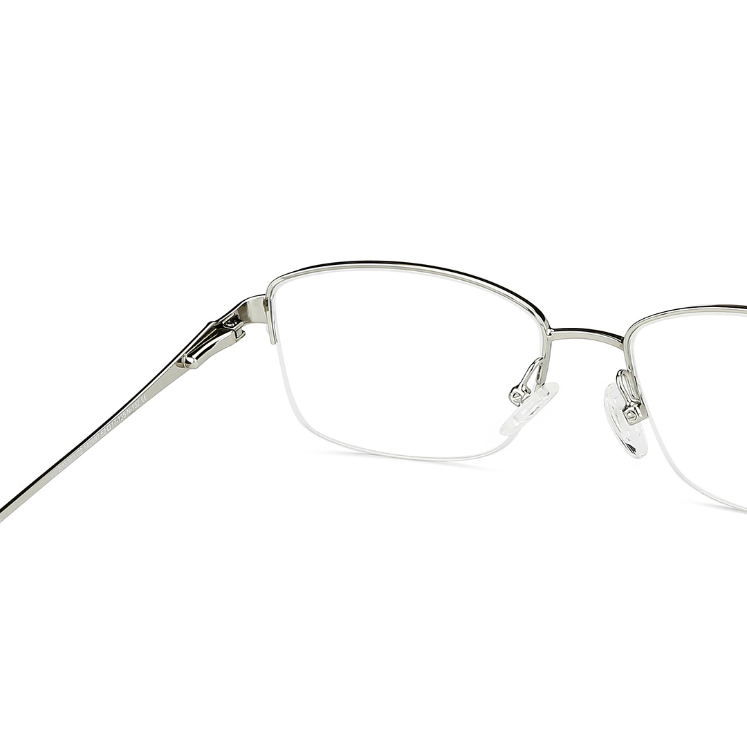 Vincent Chase Silver Half Rim Cat Eye right side